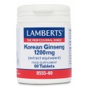 GINSENG COREANO 1200 mg. 60 Comprimidos (LAMBERTS)