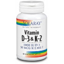 Vitamina D3 & K2 (MK7) 60 Cápsulas (SOLARAY)